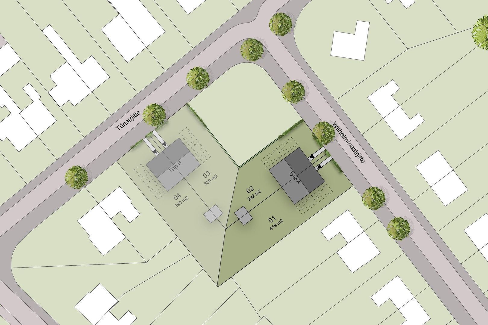 Dorpsweide type A | Wilhelminastrjitte 0 ong, Mitselwier foto-1