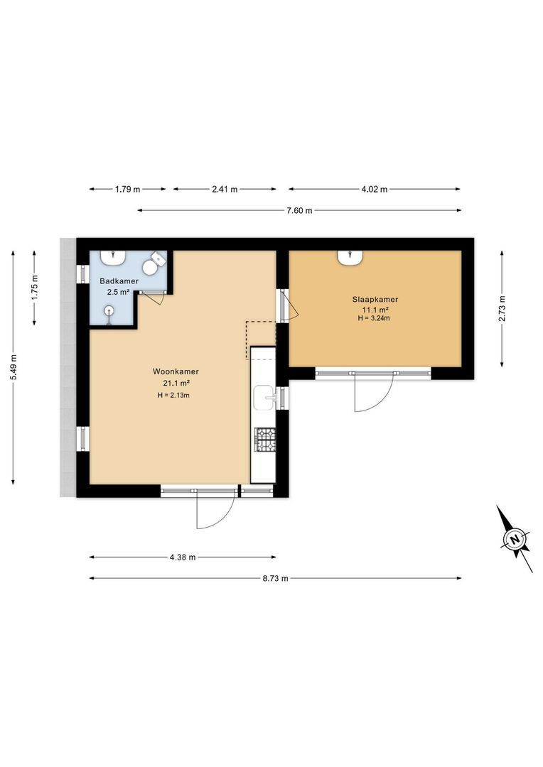 Oranjeweg 42 a, Hollum plattegrond-0