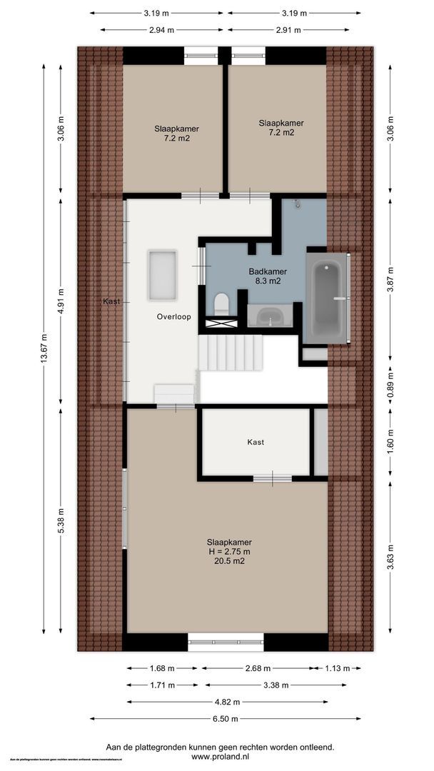 Master fan Loanstrjitte 23, Mitselwier plattegrond-1