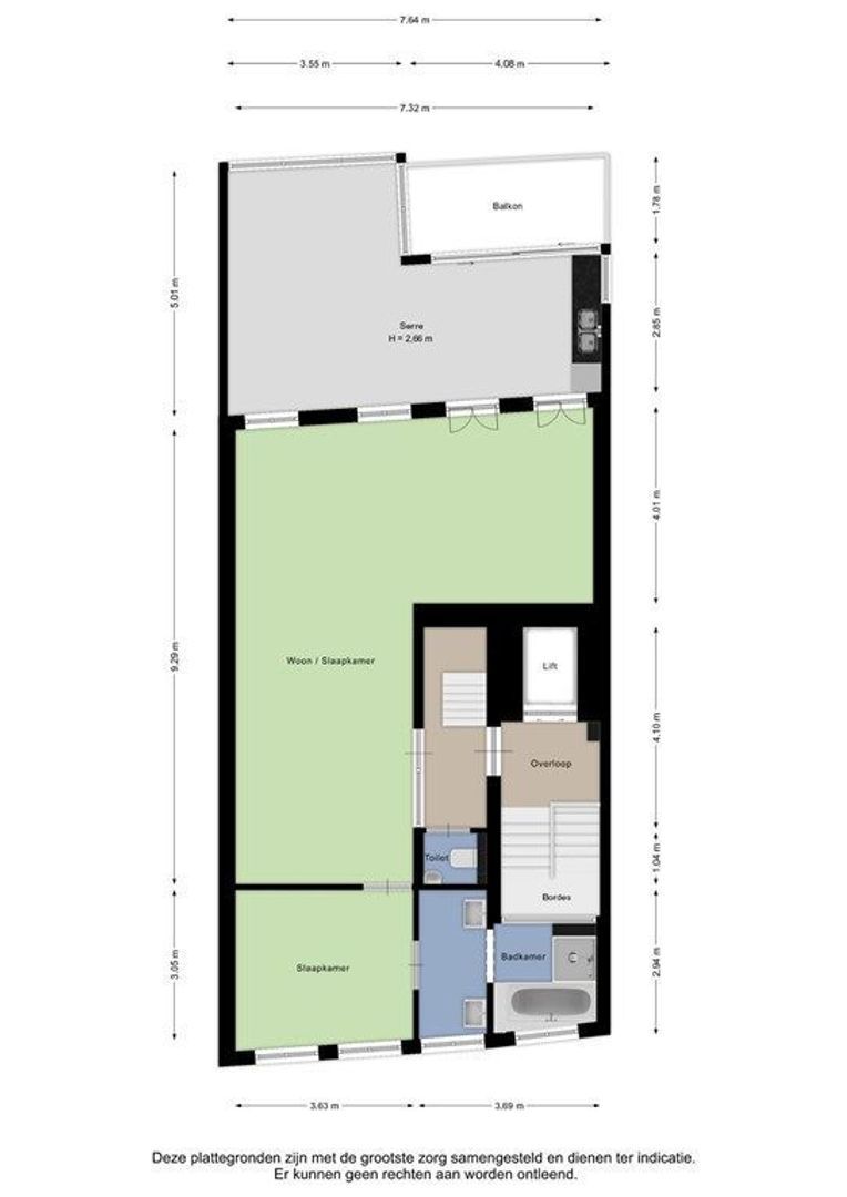 Helmstraat 8 B, Maastricht plattegrond-1