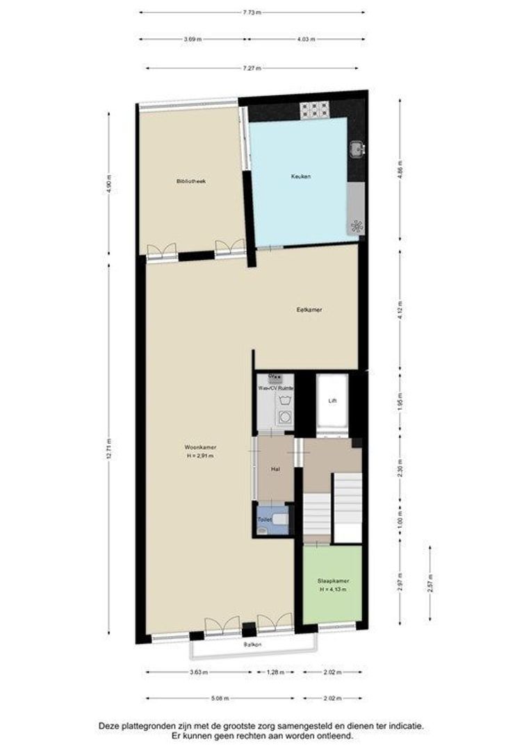 Helmstraat 8 B, Maastricht plattegrond-0