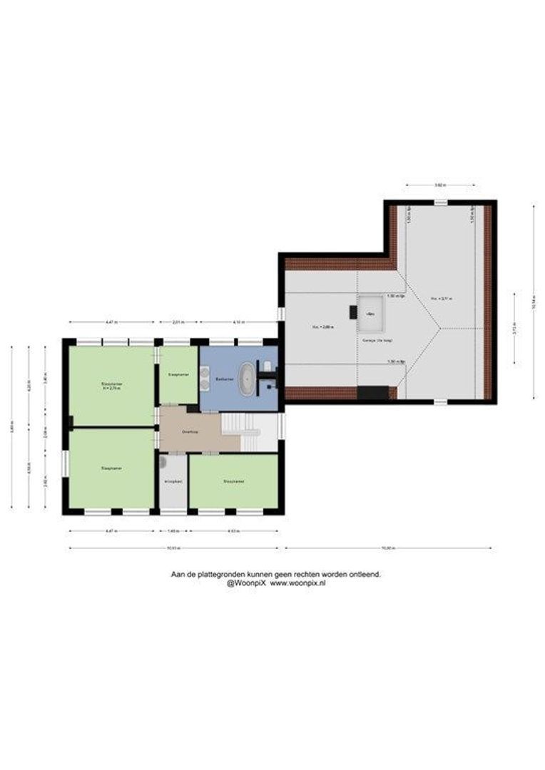 Oude Raadhuisstraat 10, Obbicht plattegrond-1