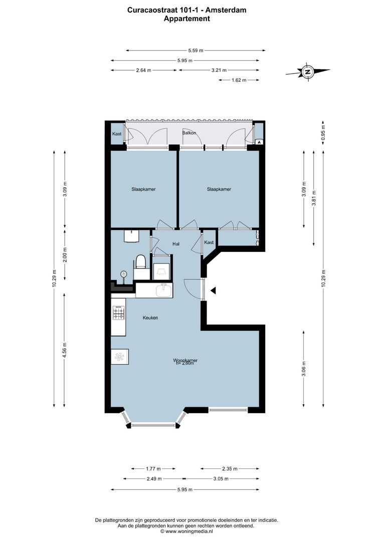 Curacaostraat 101 1, Amsterdam plattegrond-0
