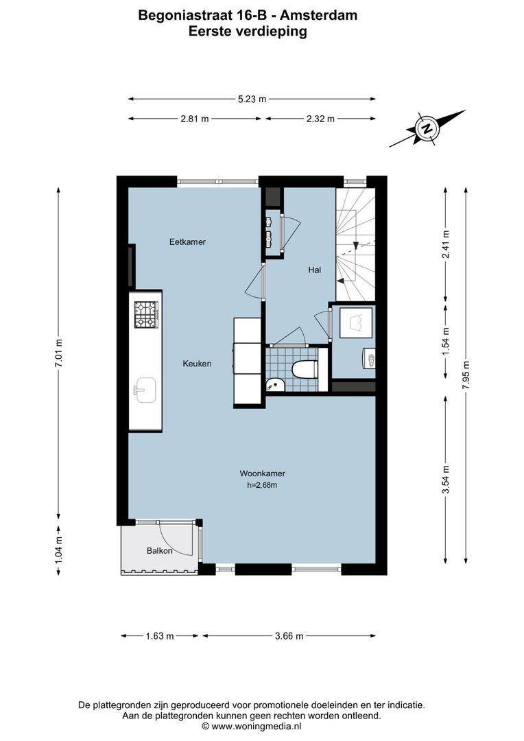 Begoniastraat 16 B, Amsterdam plattegrond-0