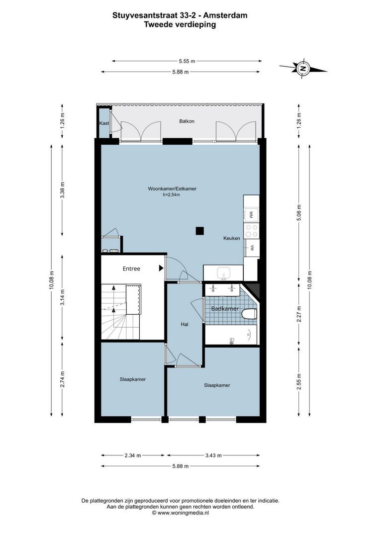 Stuyvesantstraat 33 2, Amsterdam plattegrond-0