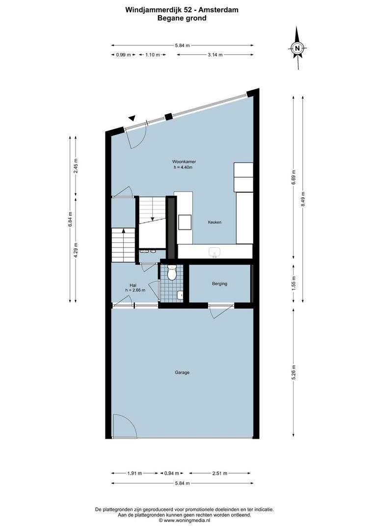 Windjammerdijk 52, Amsterdam plattegrond-0