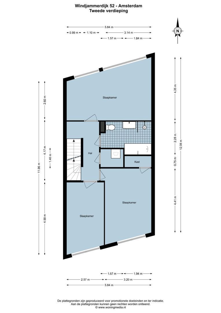 Windjammerdijk 52, Amsterdam plattegrond-2