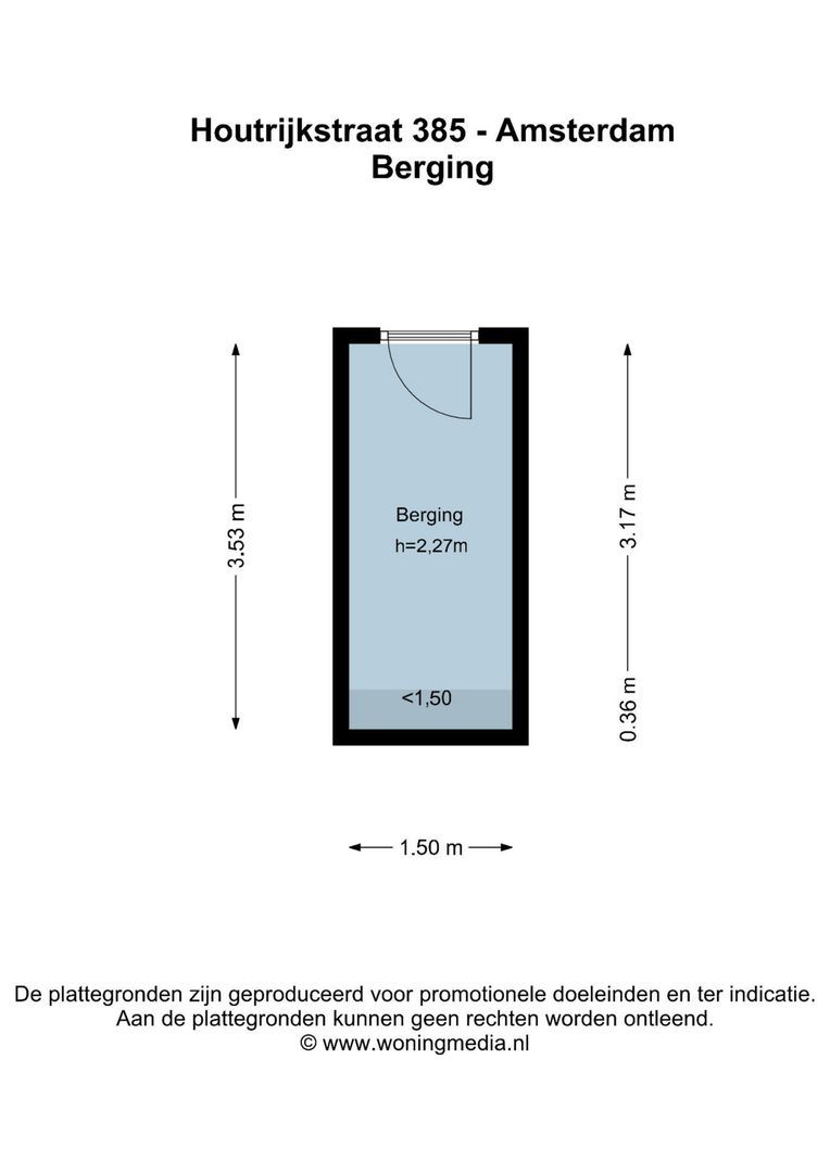 Houtrijkstraat 385, Amsterdam plattegrond-1
