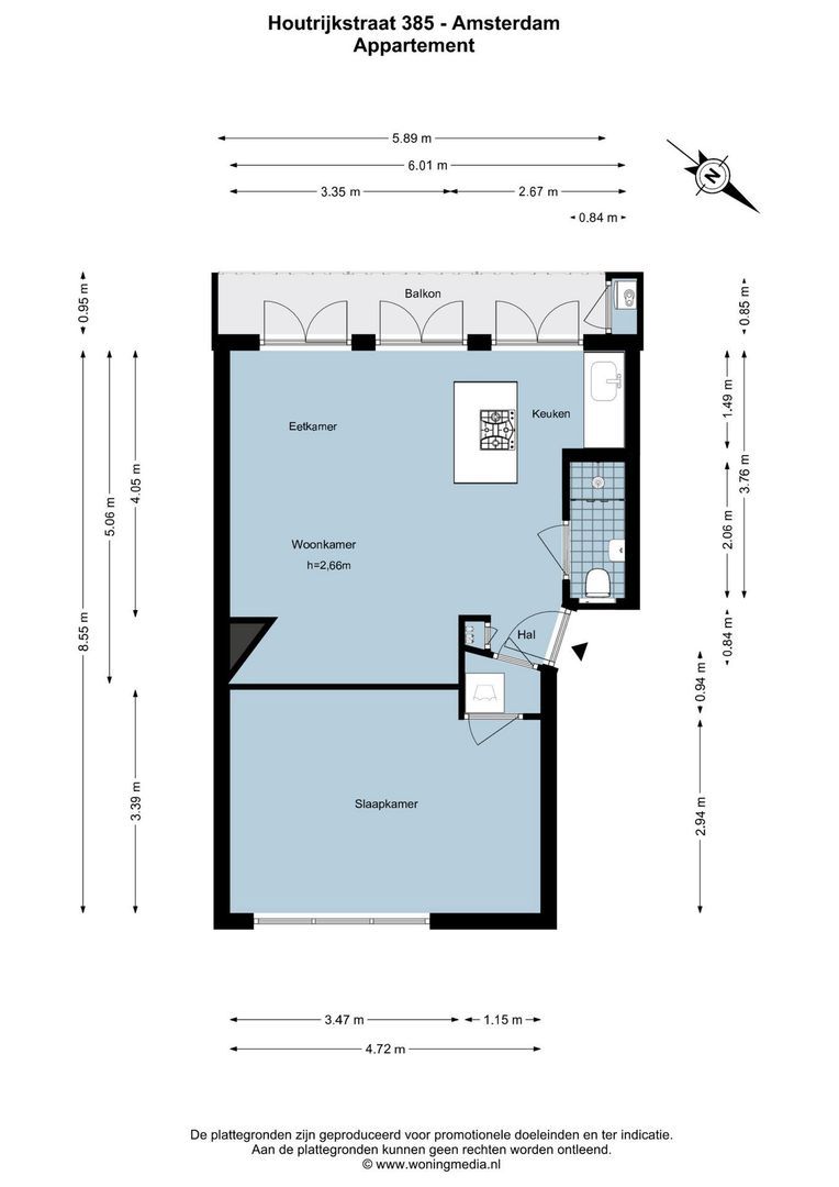 Houtrijkstraat 385, Amsterdam plattegrond-0