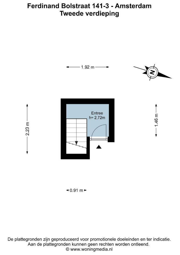 Ferdinand Bolstraat 141 3, Amsterdam plattegrond-0
