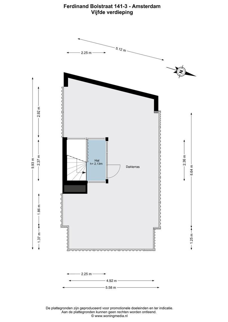 Ferdinand Bolstraat 141 3, Amsterdam plattegrond-3