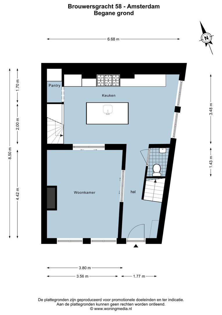 Brouwersgracht 58, Amsterdam plattegrond-0