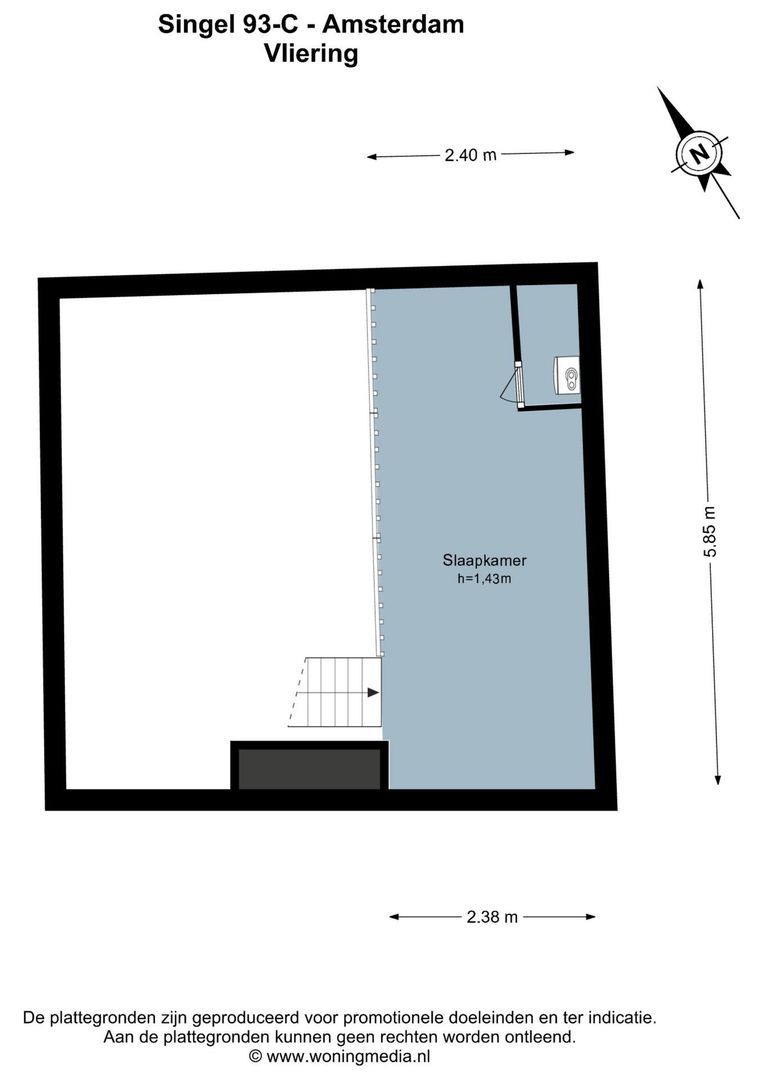 Singel 93 C, Amsterdam plattegrond-1