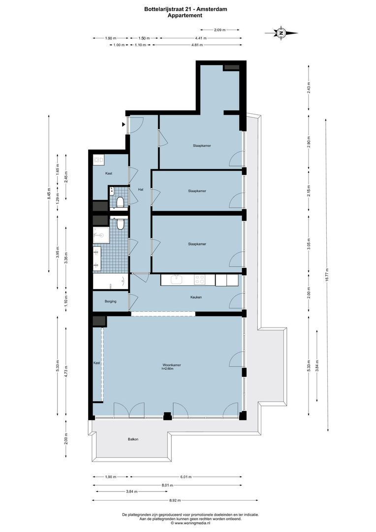 Bottelarijstraat 21, Amsterdam plattegrond-0