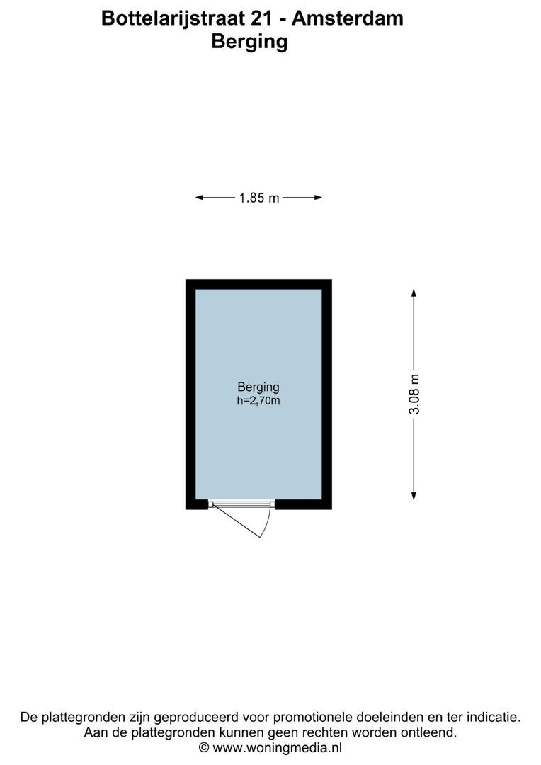 Bottelarijstraat 21, Amsterdam plattegrond-1