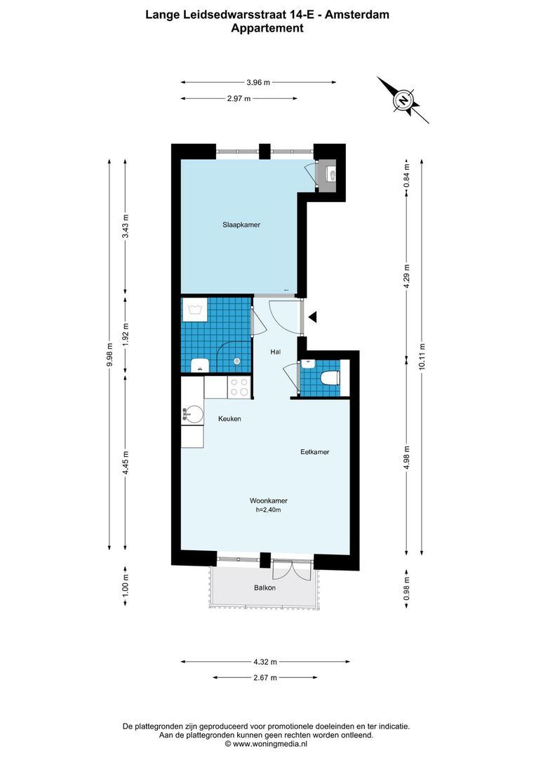 Lange Leidsedwarsstraat 14 E, Amsterdam plattegrond-0