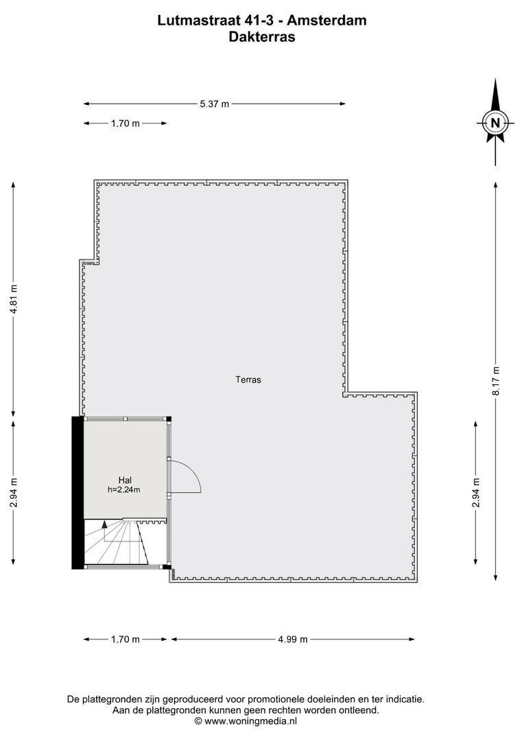 Lutmastraat 41 3, Amsterdam plattegrond-2