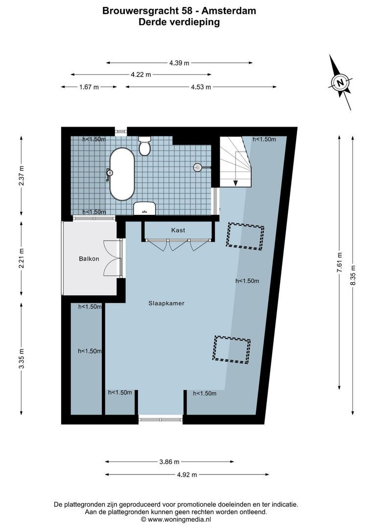 Brouwersgracht 58, Amsterdam plattegrond-3
