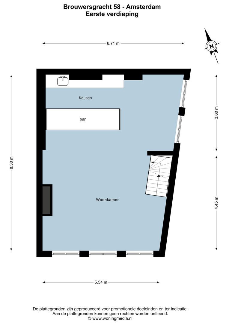Brouwersgracht 58, Amsterdam plattegrond-1