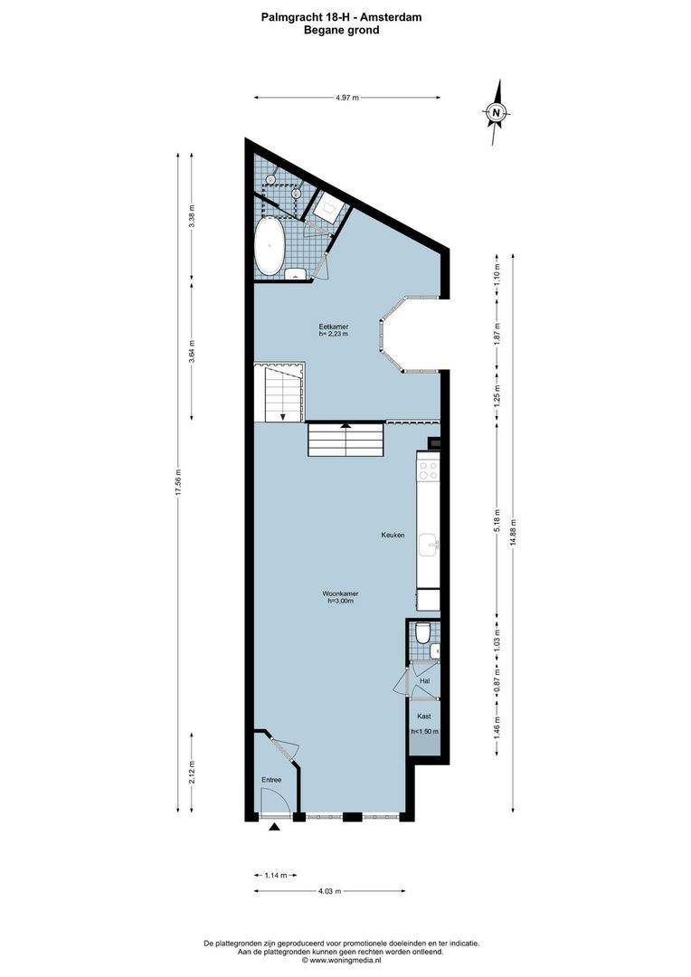 Palmgracht 18 H, Amsterdam plattegrond-0