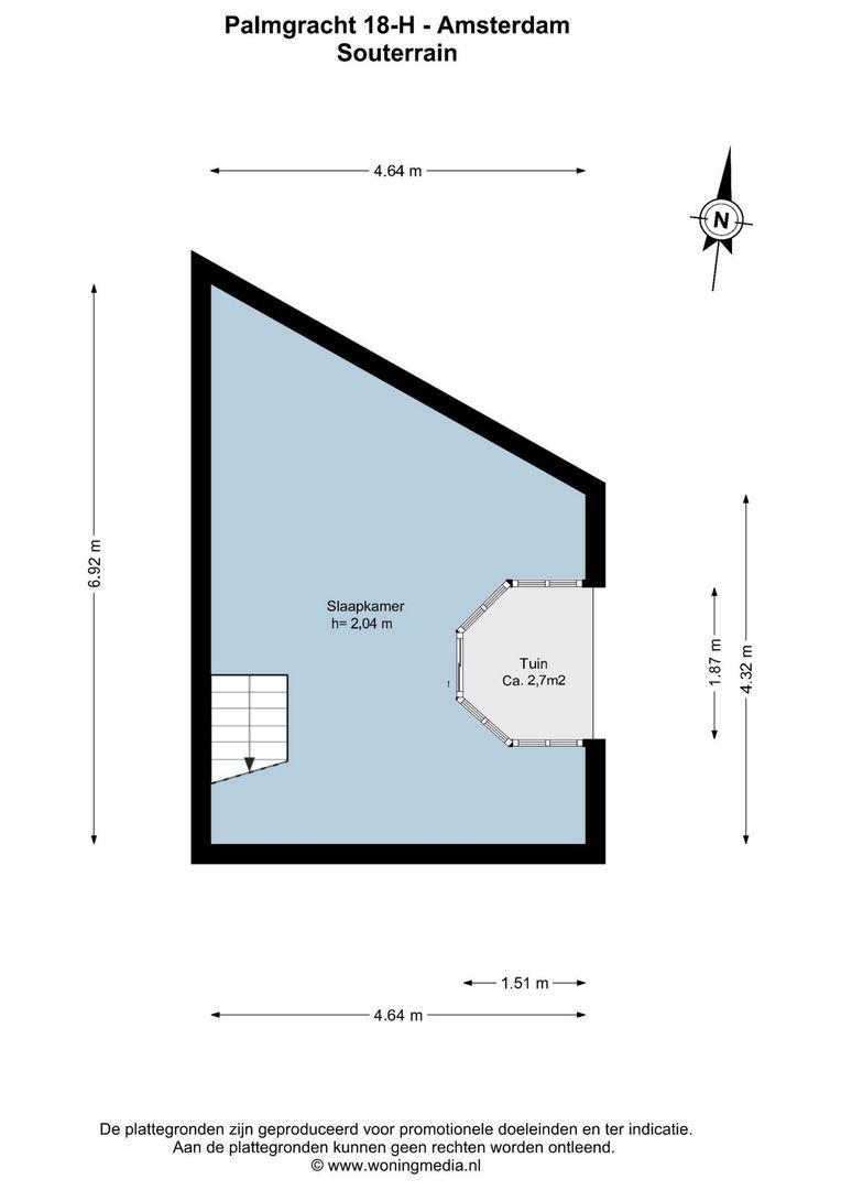 Palmgracht 18 H, Amsterdam plattegrond-1