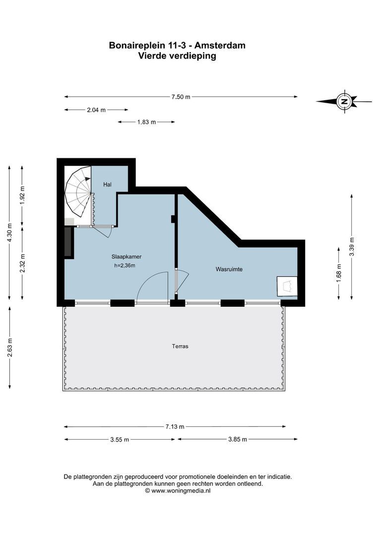 Bonaireplein 11 3, Amsterdam plattegrond-1