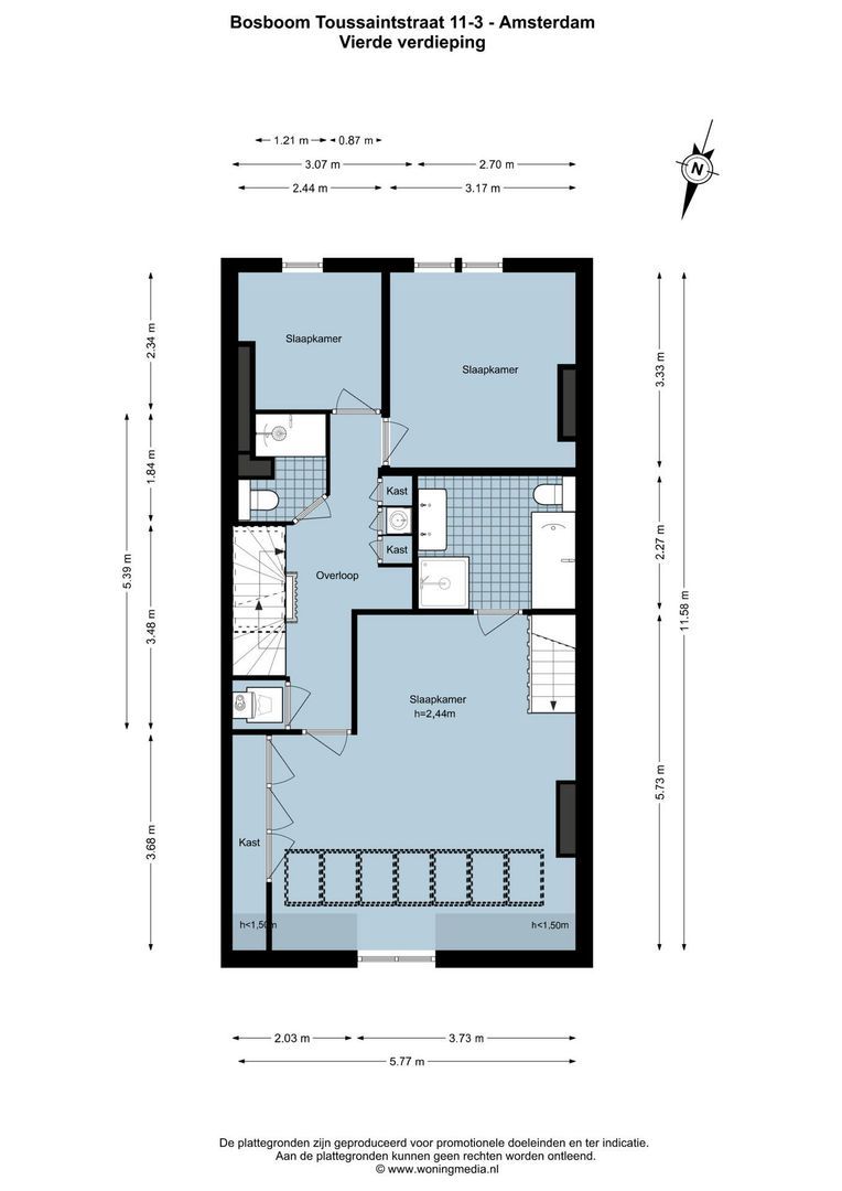 Bosboom Toussaintstraat 11 3, Amsterdam plattegrond-1