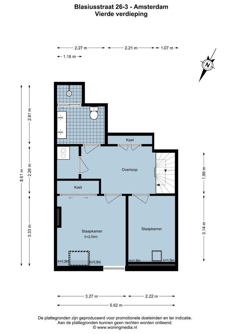 Blasiusstraat 26 3, Amsterdam plattegrond-1