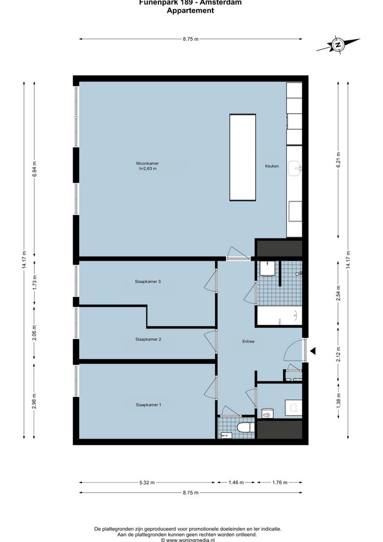 Funenpark 189, Amsterdam plattegrond-0