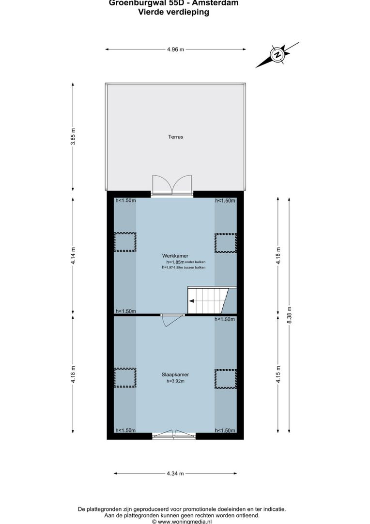 Groenburgwal 55 D, Amsterdam plattegrond-2