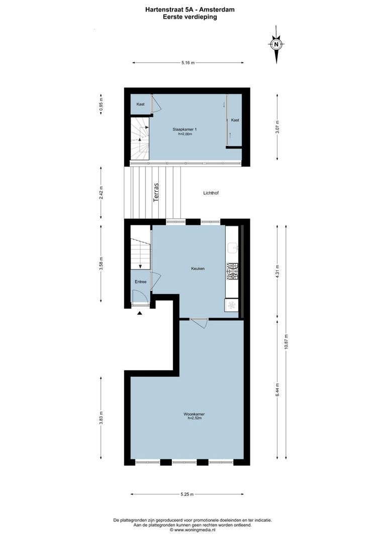 Hartenstraat 5 A, Amsterdam plattegrond-0