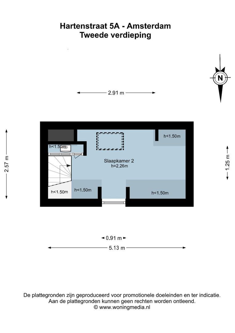 Hartenstraat 5 A, Amsterdam plattegrond-2