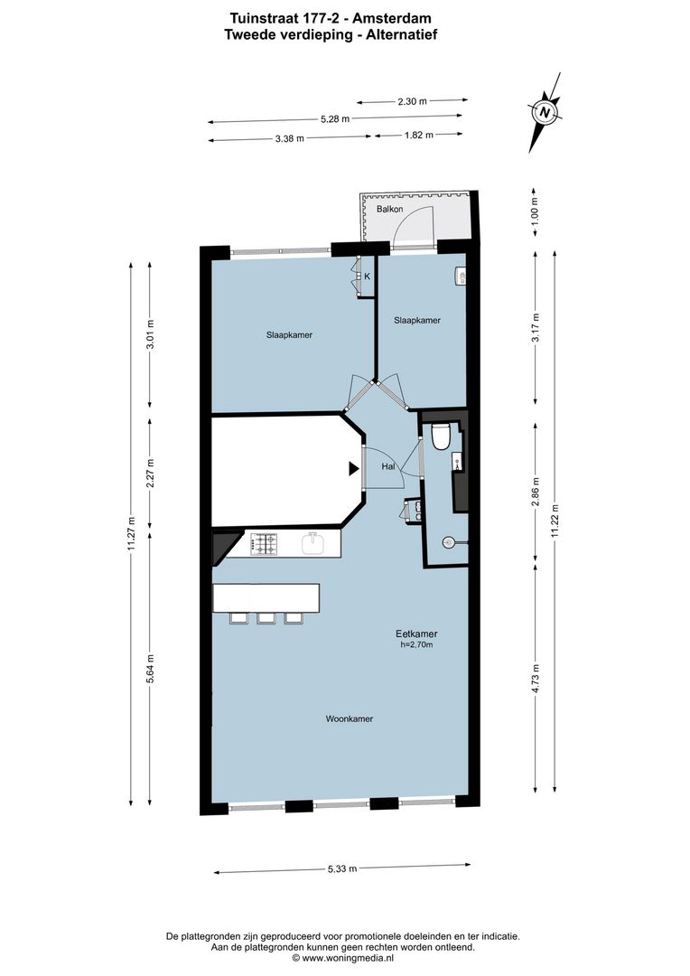 Tuinstraat 177 2, Amsterdam plattegrond-1