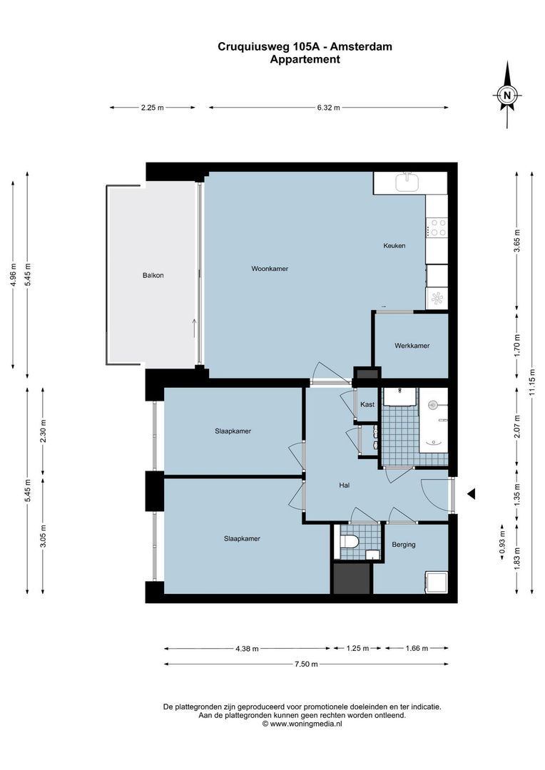 Cruquiusweg 105 A, Amsterdam plattegrond-0
