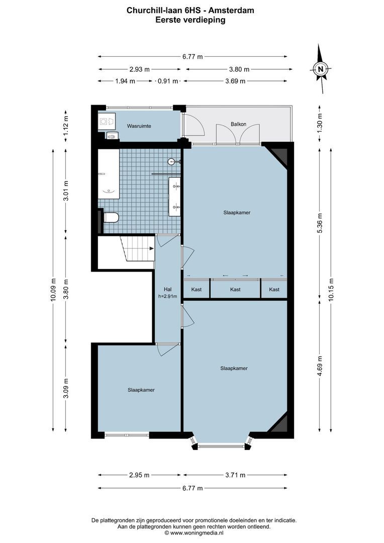 Churchill-laan 6 H, Amsterdam plattegrond-2