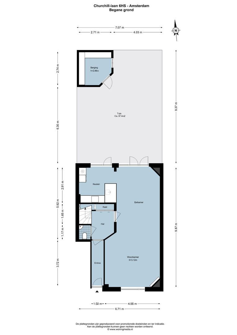 Churchill-laan 6 H, Amsterdam plattegrond-1