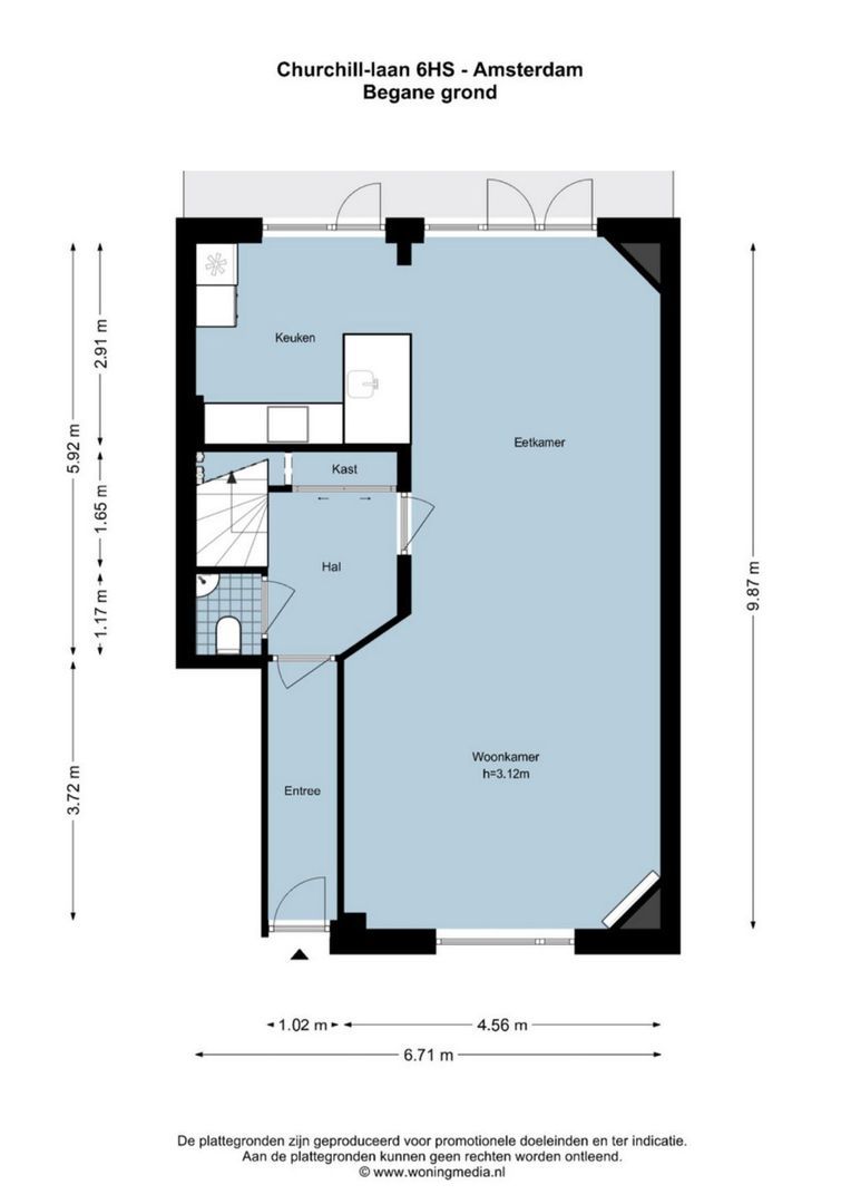 Churchill-laan 6 H, Amsterdam plattegrond-0