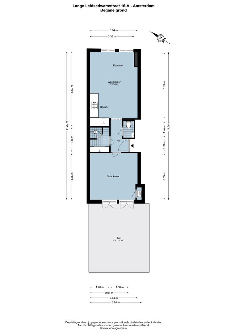 Lange Leidsedwarsstraat 16 A, Amsterdam plattegrond-0