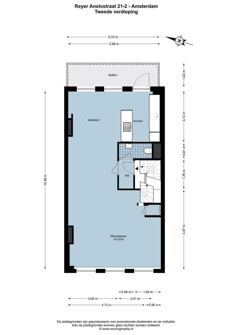 Reyer Anslostraat 21 2, Amsterdam plattegrond-0