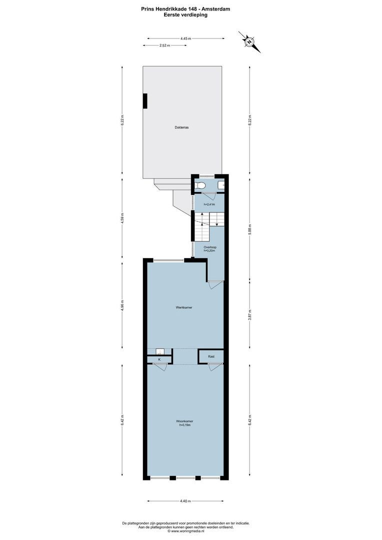 Prins Hendrikkade 148, Amsterdam plattegrond-1