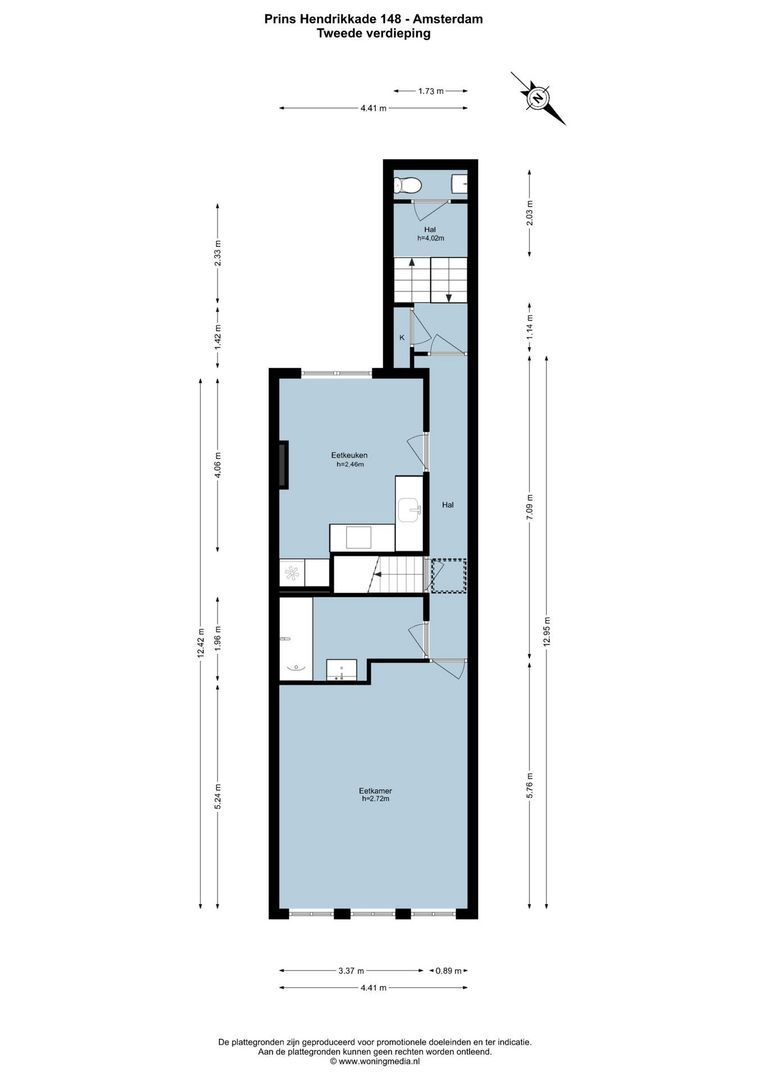 Prins Hendrikkade 148, Amsterdam plattegrond-2