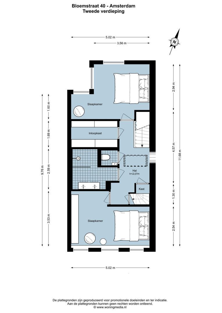 Bloemstraat 40, Amsterdam plattegrond-2