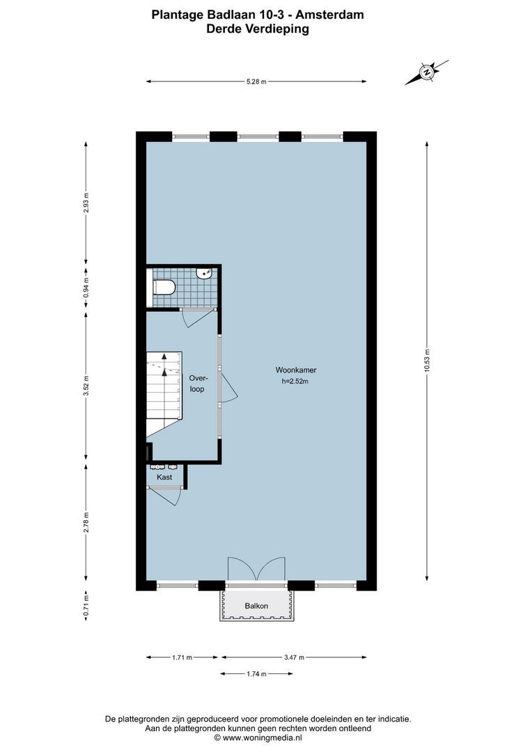 Plantage Badlaan 10 3, Amsterdam plattegrond-0