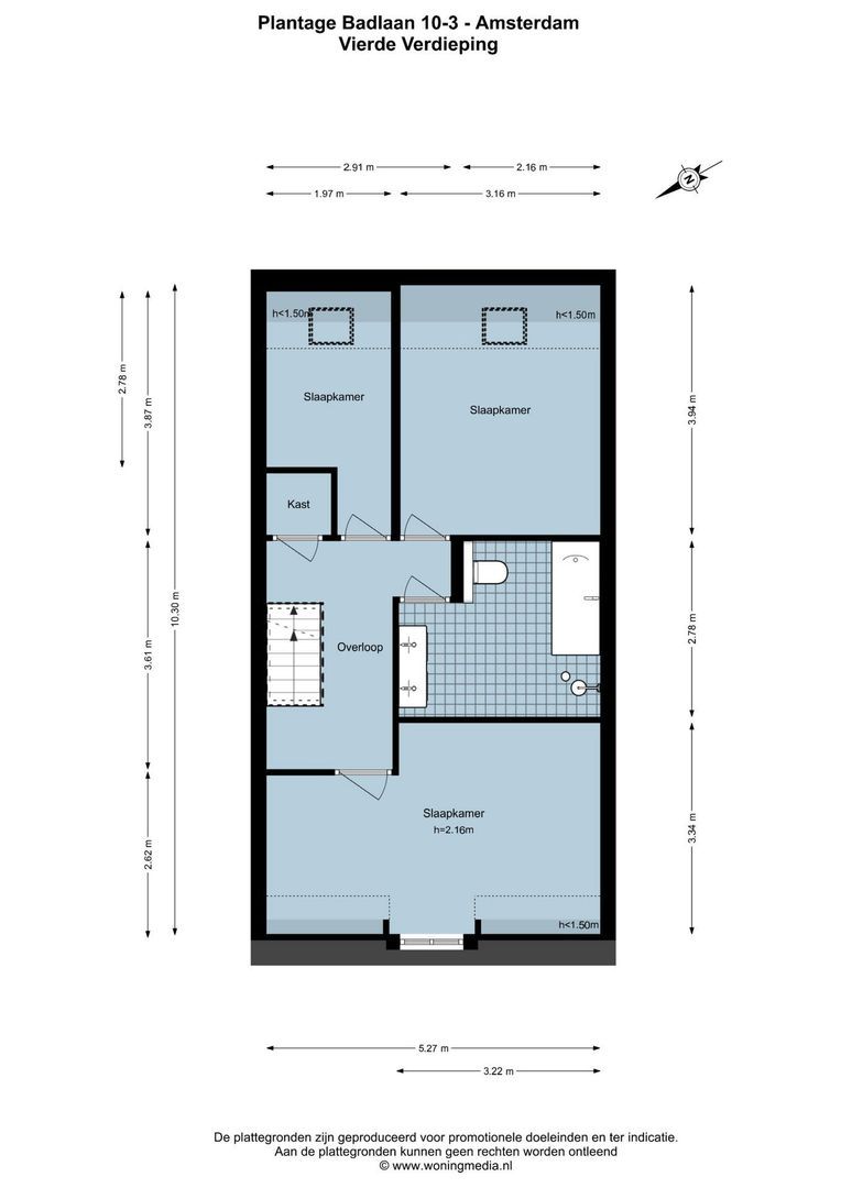 Plantage Badlaan 10 3, Amsterdam plattegrond-1