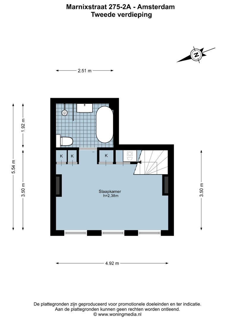 Marnixstraat 275 2A, Amsterdam plattegrond-0