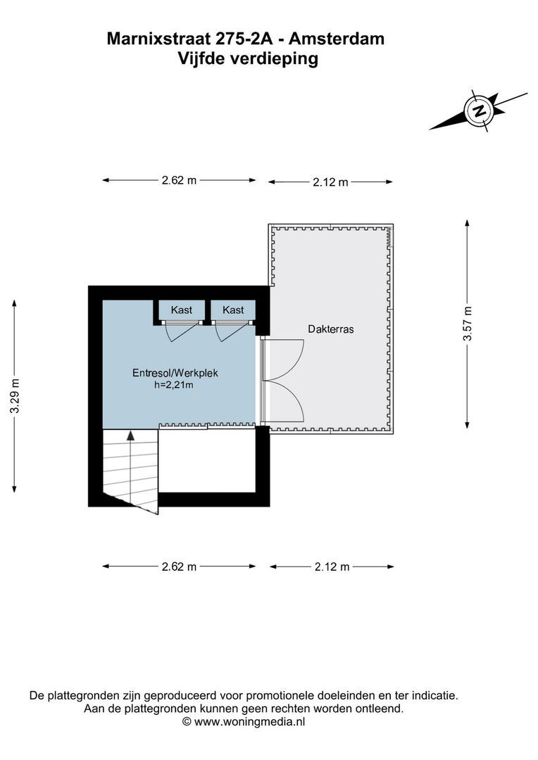 Marnixstraat 275 2A, Amsterdam plattegrond-3