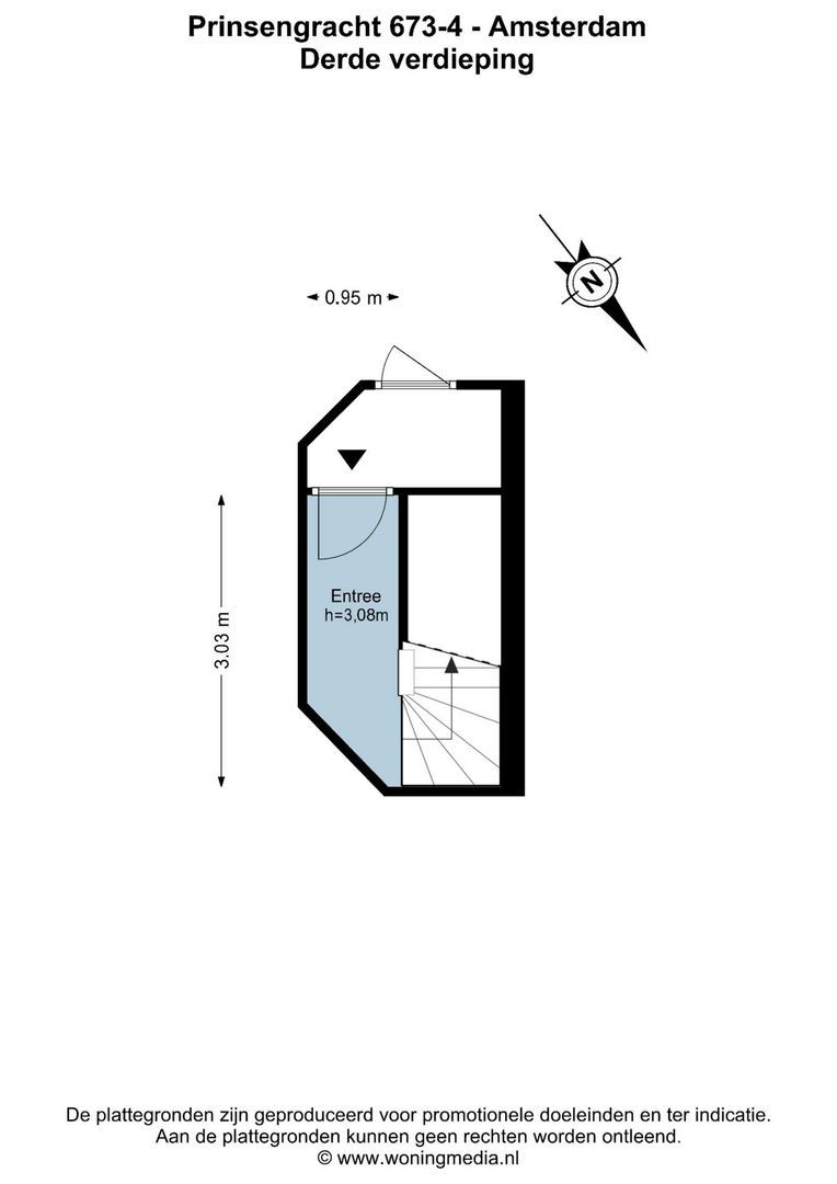 Prinsengracht 673 4, Amsterdam plattegrond-0