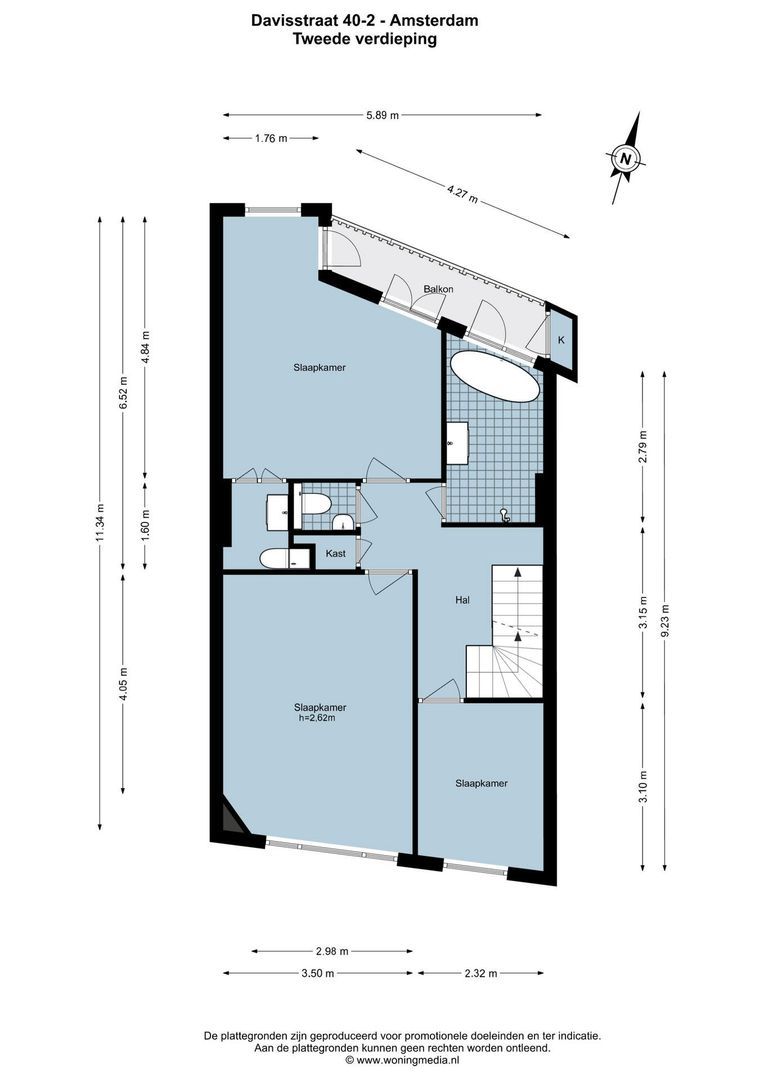 Davisstraat 40 2, Amsterdam plattegrond-1