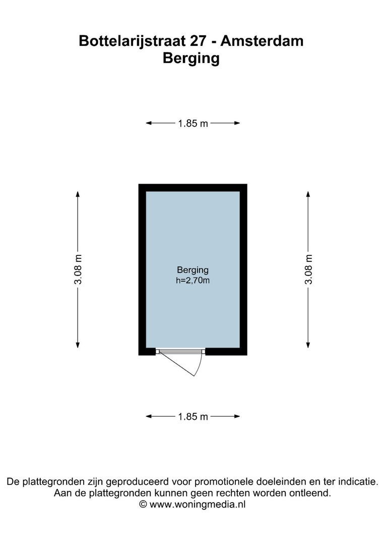 Bottelarijstraat 27, Amsterdam plattegrond-1