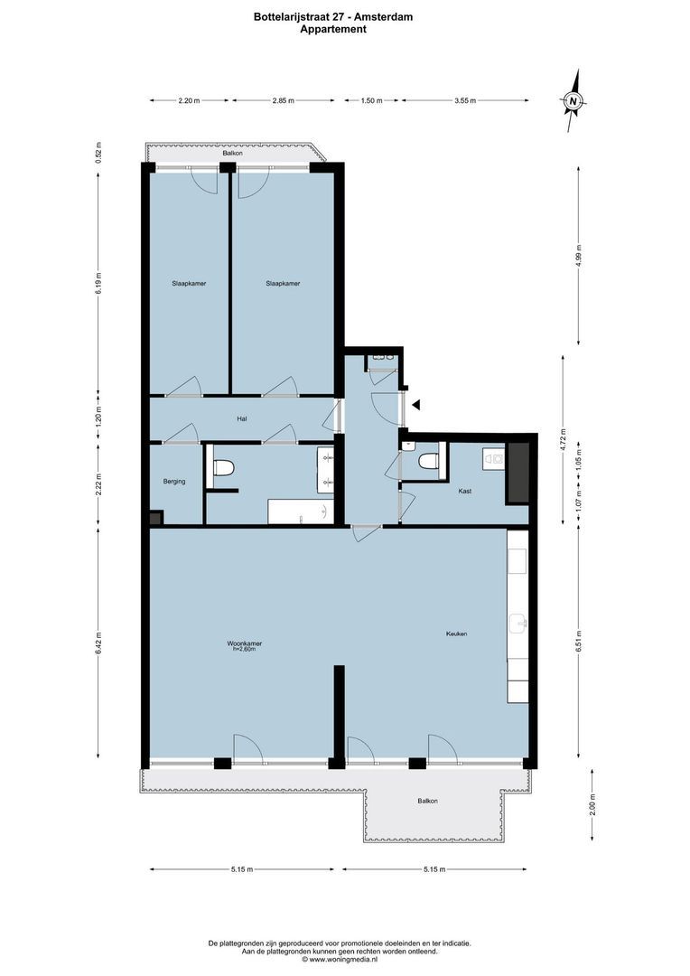 Bottelarijstraat 27, Amsterdam plattegrond-0